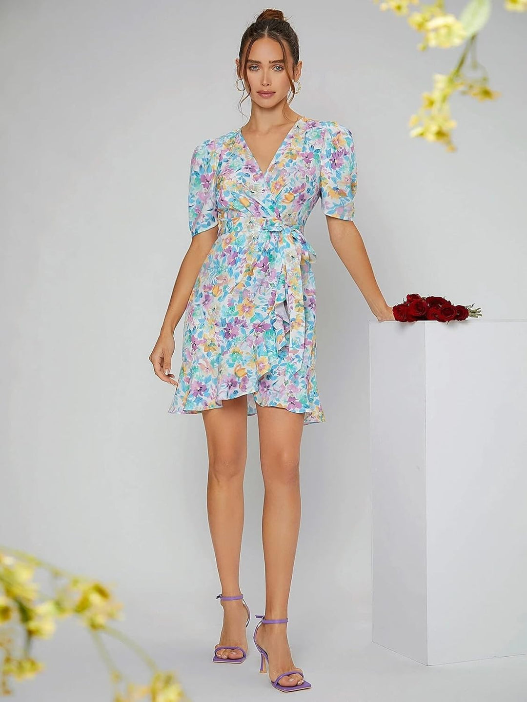 Summer Floral Chiffon Dresses for Women