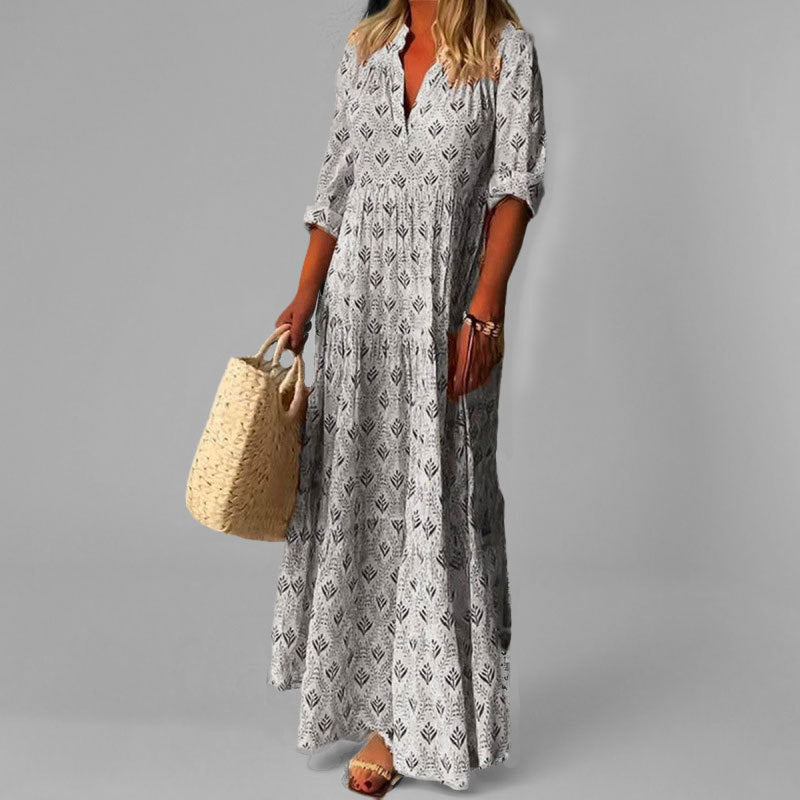 V-Neck Maxi Dress For Women