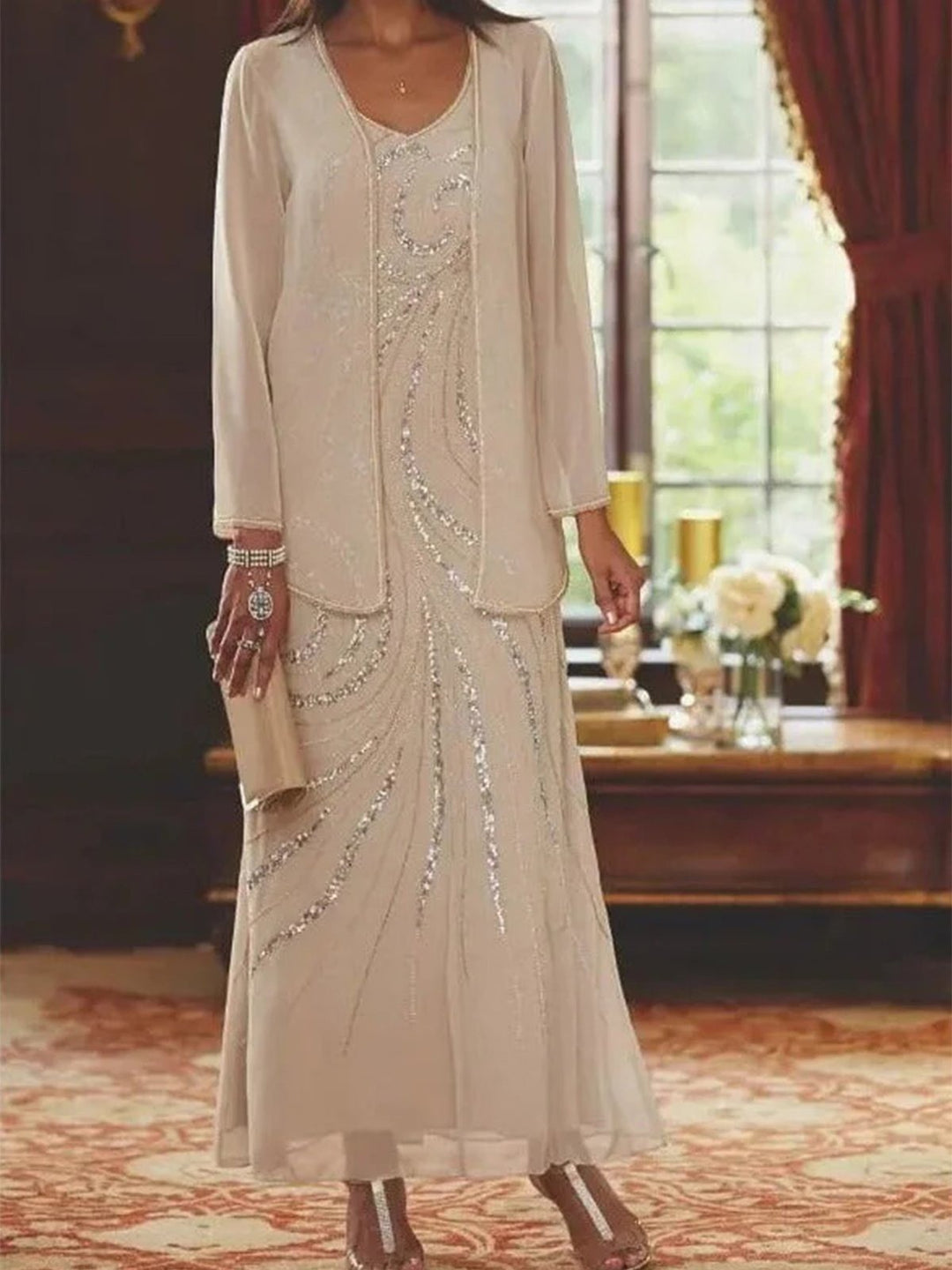 Women’s Two-Piece Dress Set | Long Sleeve