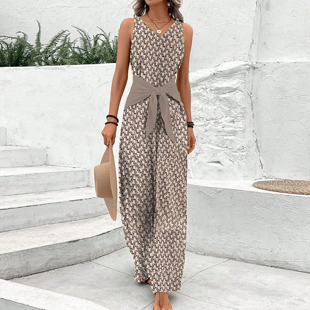 Women’s Sleeveless Jumpsuit | Wide Leg