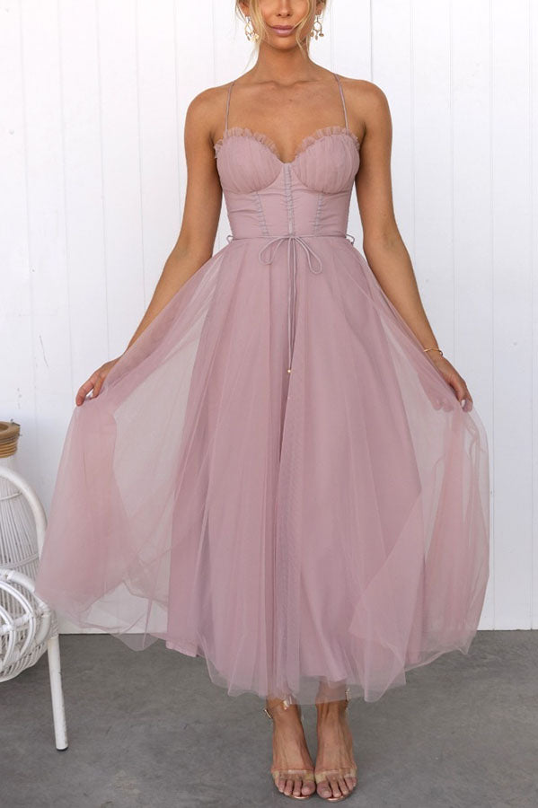 Women’s Sweetheart Corset Midi Dress