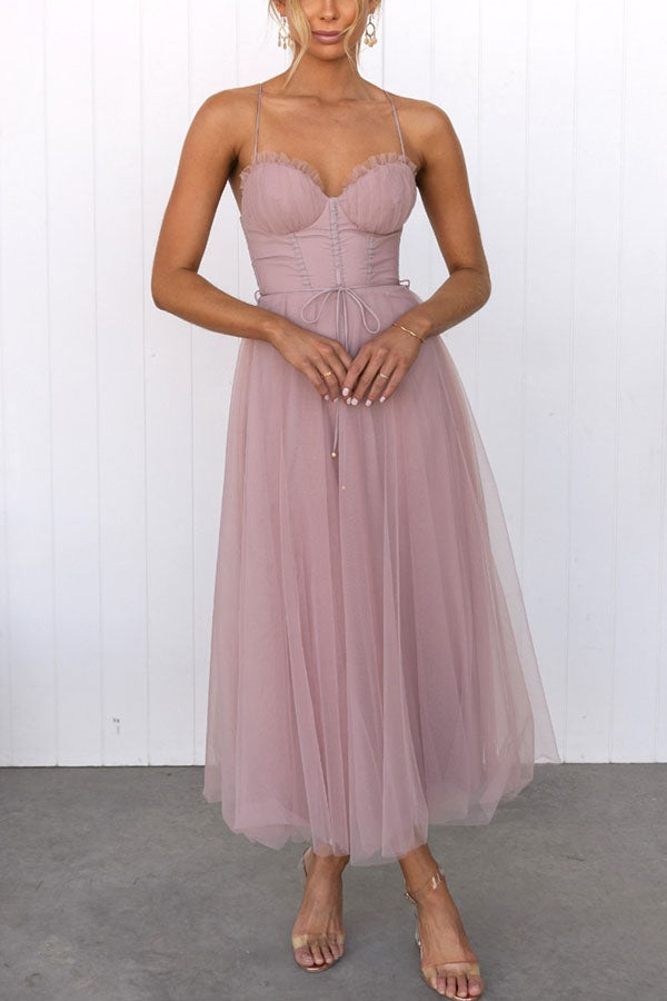Women’s Sweetheart Corset Midi Dress