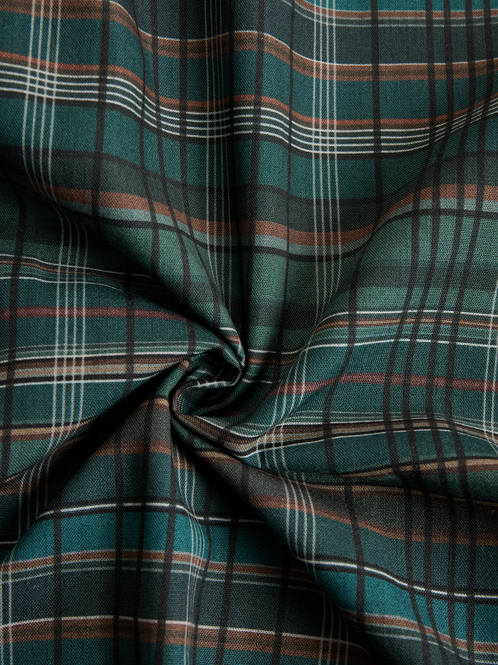 Women’s Plaid Lapel Single Breasted Shirt Maxi Dress