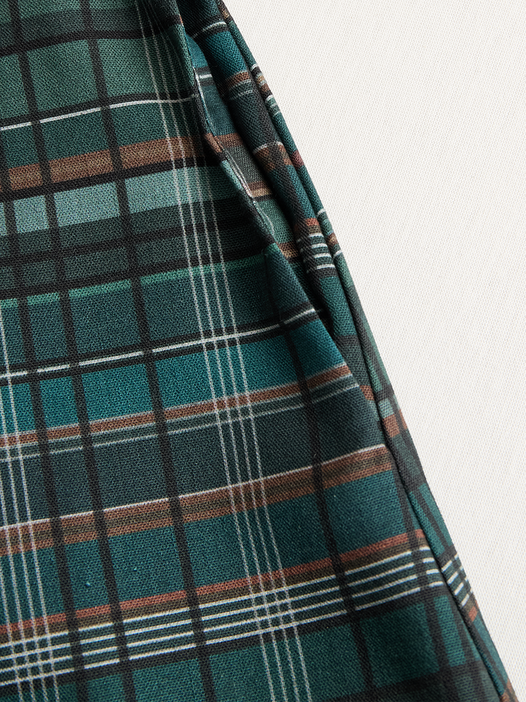 Women’s Plaid Lapel Single Breasted Shirt Maxi Dress