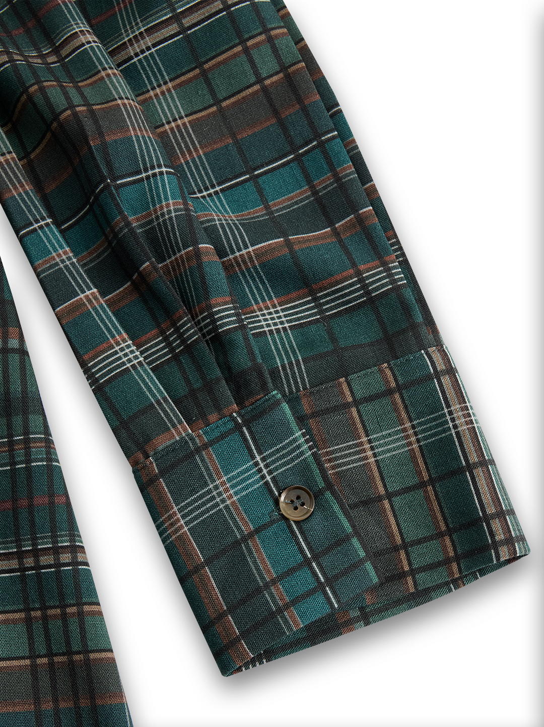 Women’s Plaid Lapel Single Breasted Shirt Maxi Dress