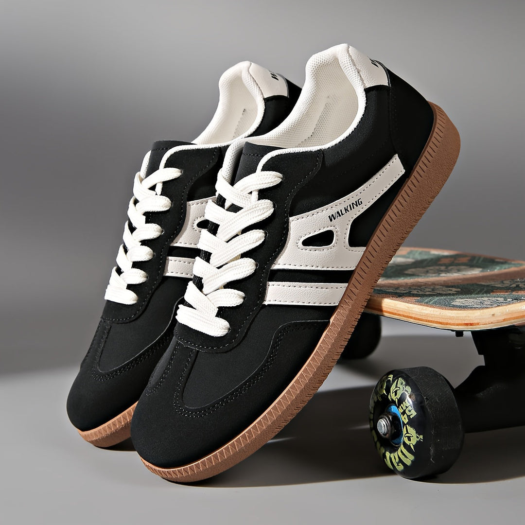 Women’s Low-Top Lace-Up Sneakers with Grip Sole