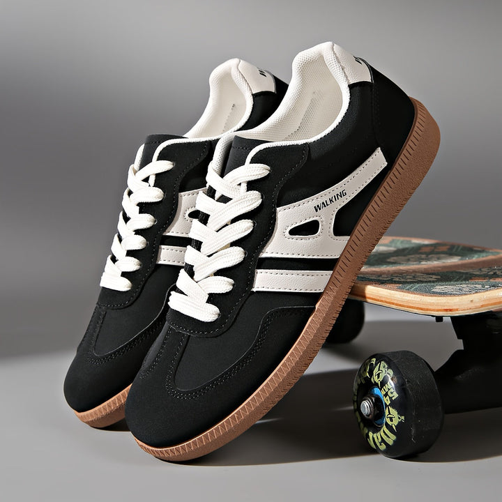 Women’s Low-Top Lace-Up Sneakers with Grip Sole