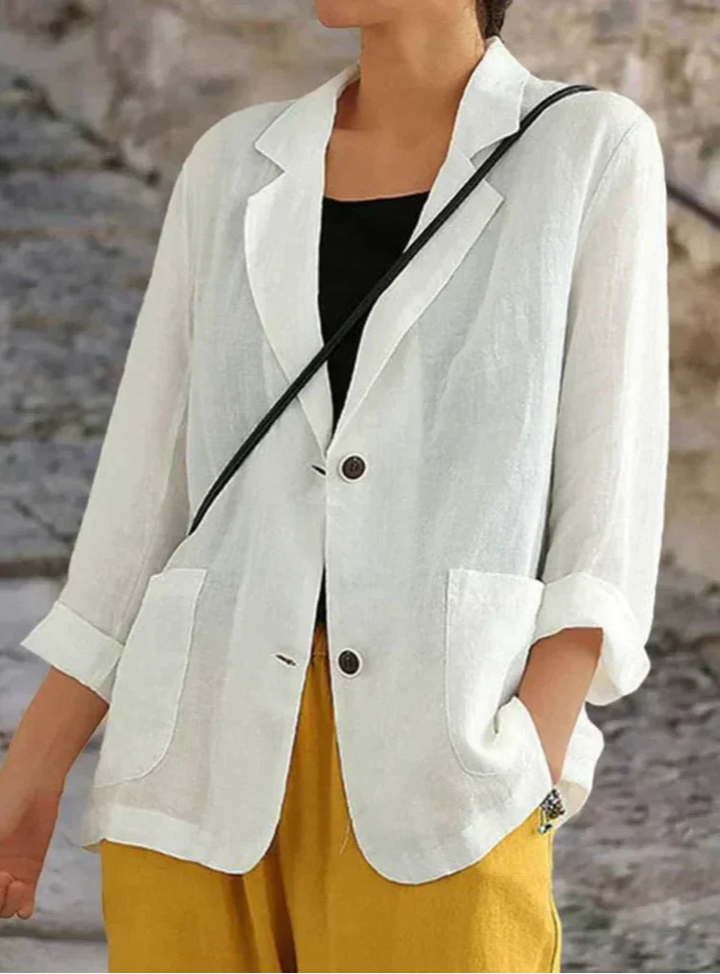 Women’s Rolled Sleeve Blazer with Pockets