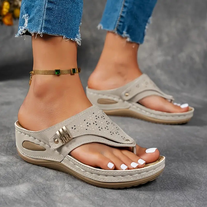 Women’s Slip On Platform Sandals with Open Toe