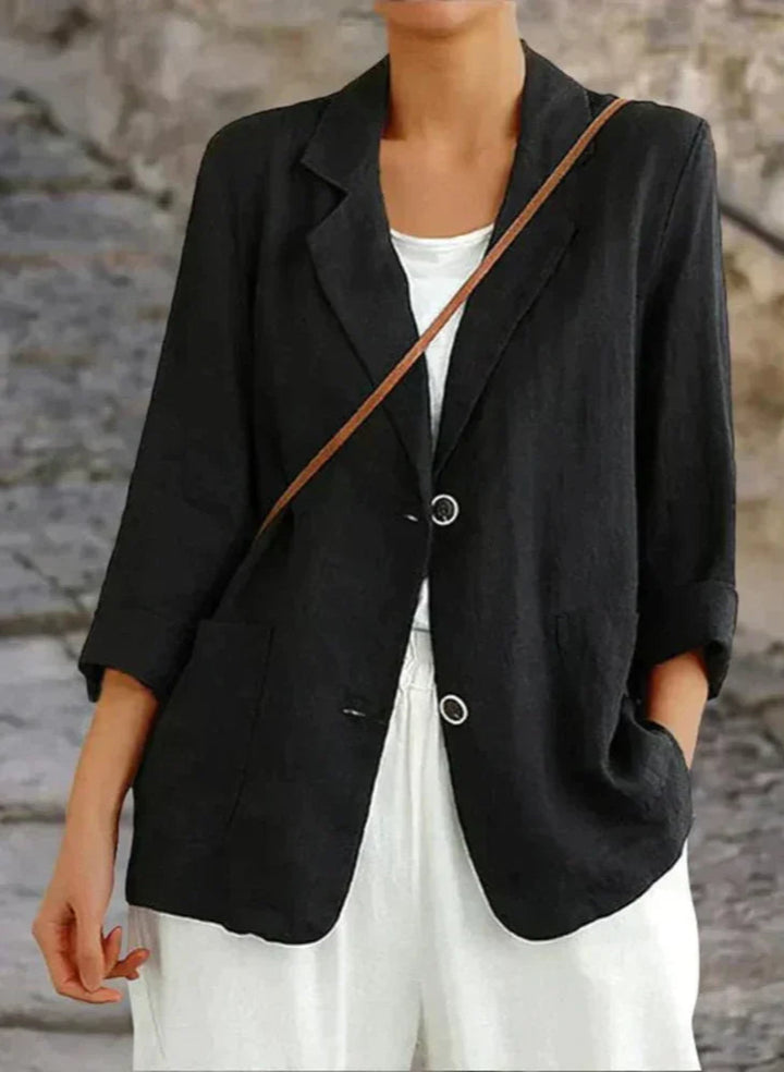 Women’s Rolled Sleeve Blazer with Pockets
