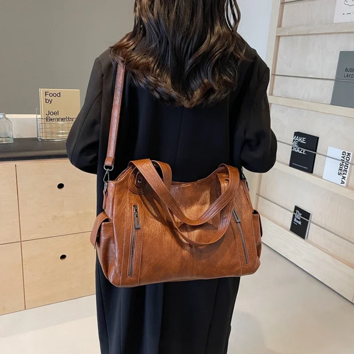 Women’s Large Shoulder Bag with Zipper Pockets