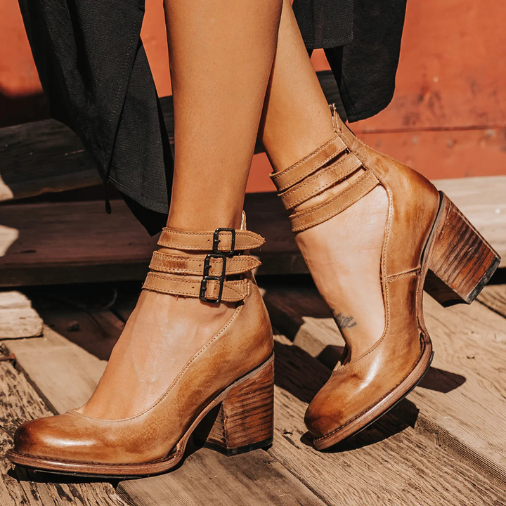 Women’s Double Buckle Heels | Block