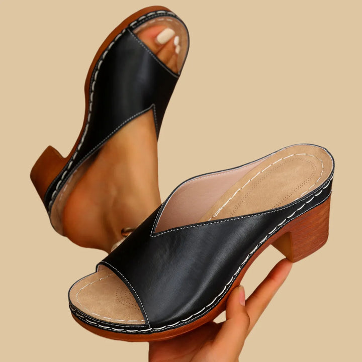 Women’s Block-Heel Slip-On Mules
