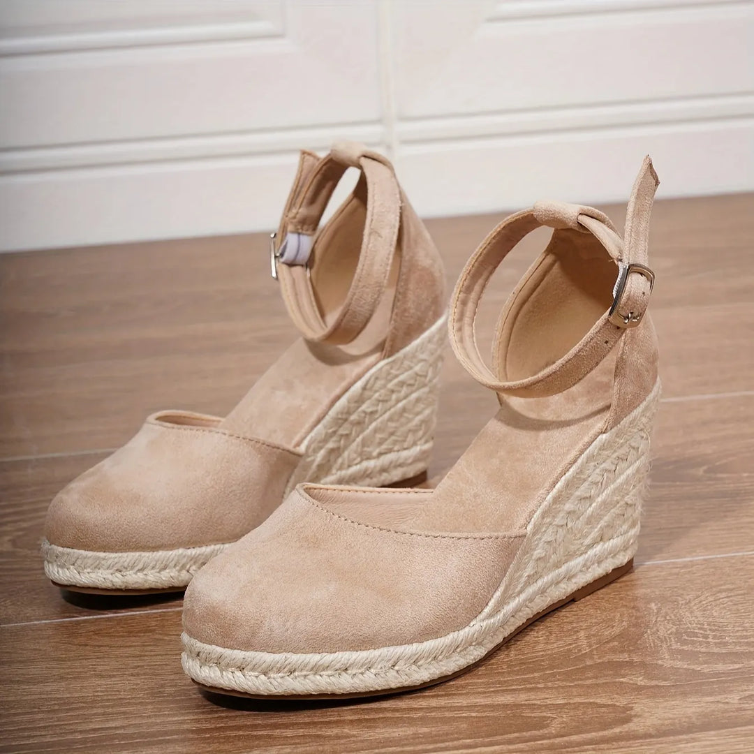 Women’s Espadrille Wedges with Ankle Strap