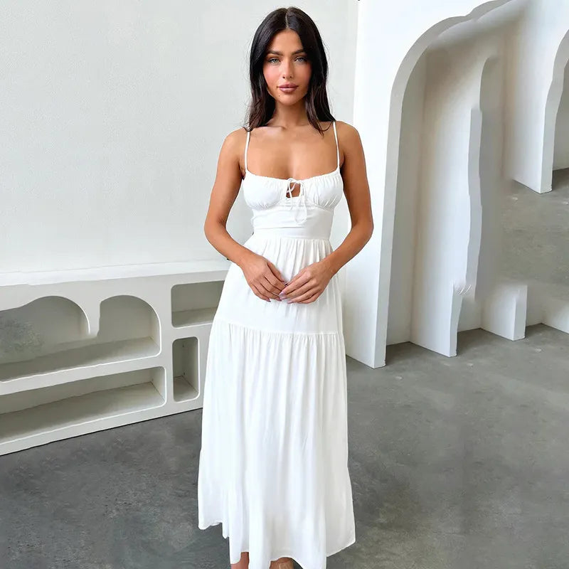 Women’s Crisscross Open-Back Maxi Dress