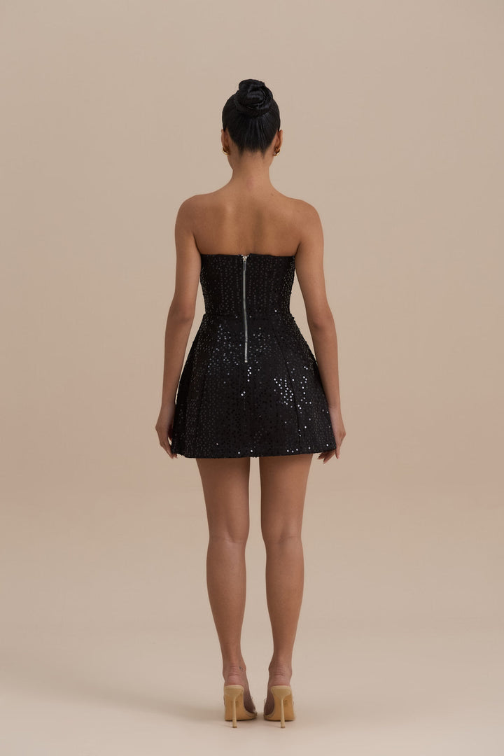 Women’s Strapless Sequin Corset Mini Dress
