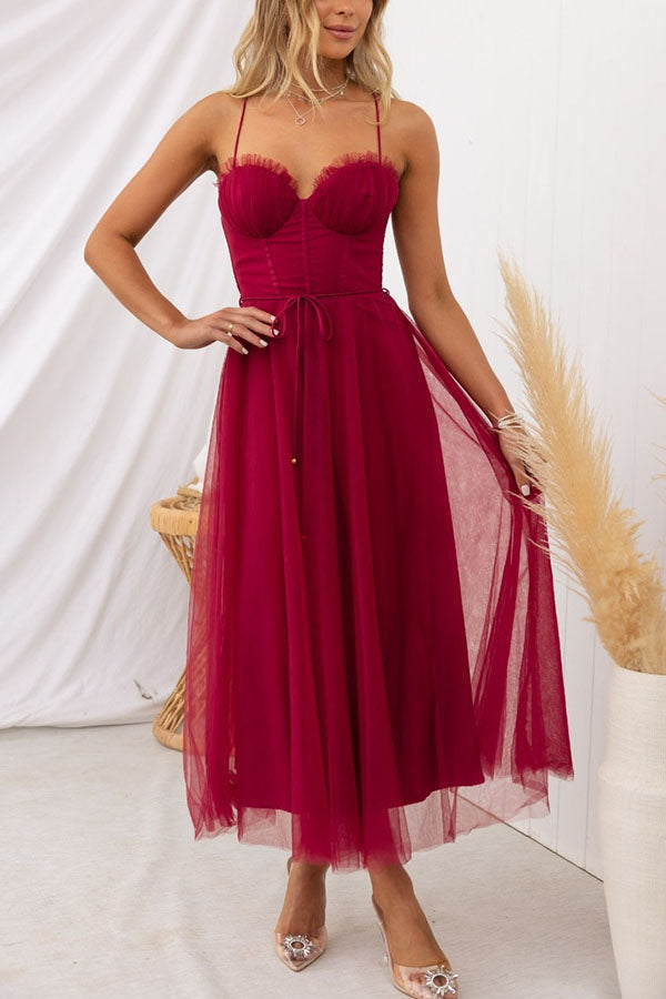Women’s Sweetheart Corset Midi Dress