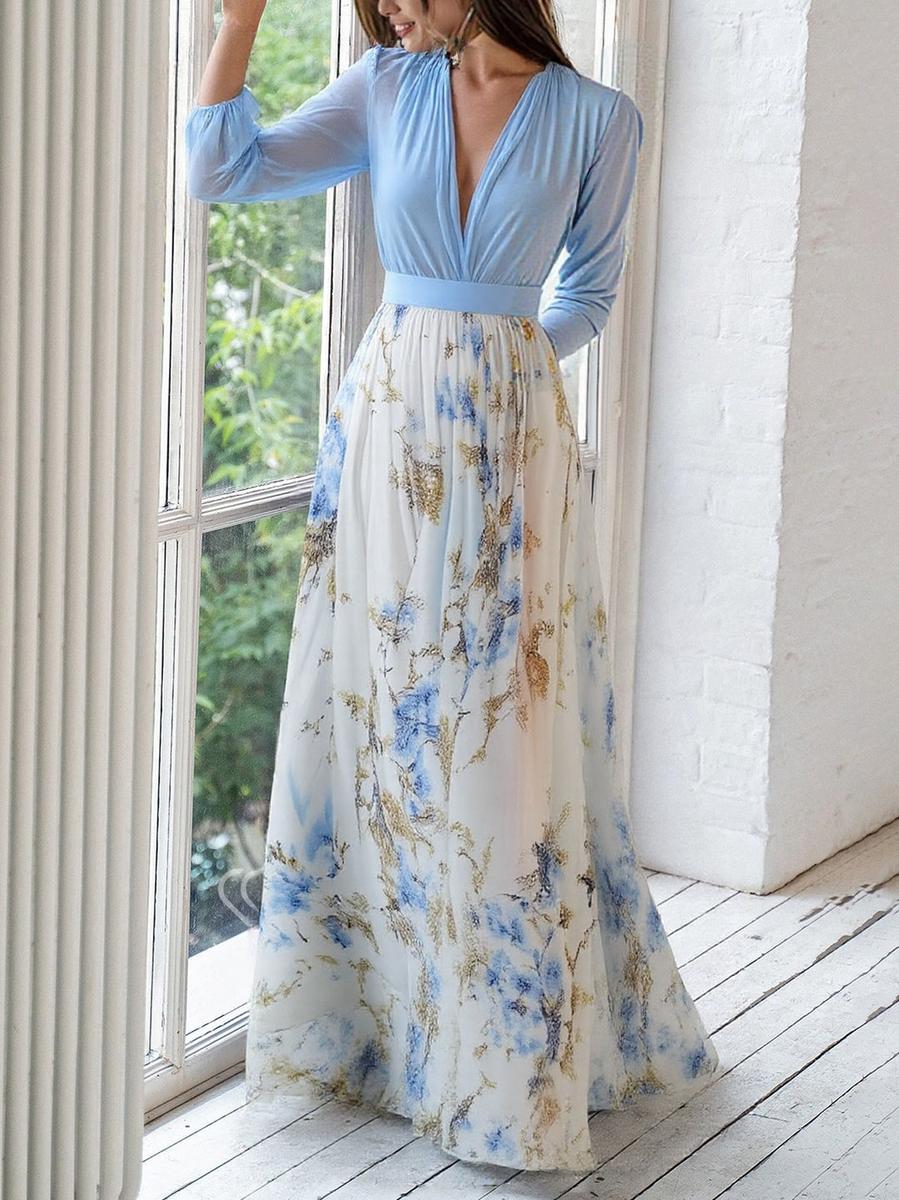 Women's Floral Wedding Guest Dress | Maxi