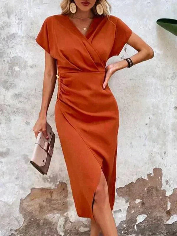 Women’s Cross-Over Midi Dress
