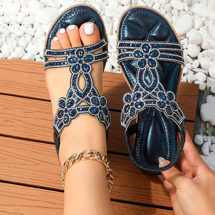 Women’s Beaded T-Strap Sandals
