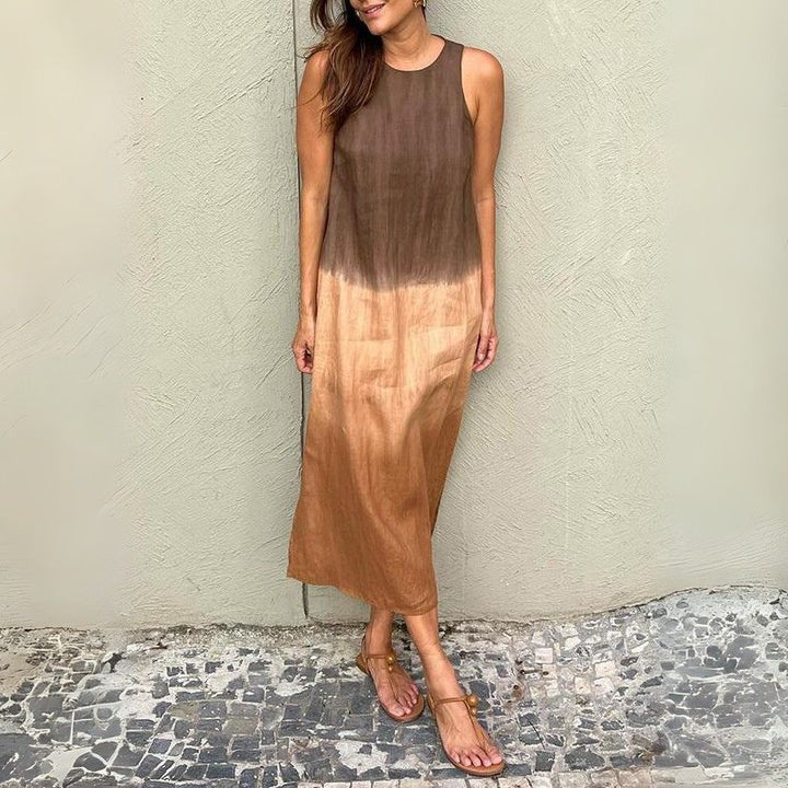 Women’s Sleeveless Tie-Dye Midi Dress