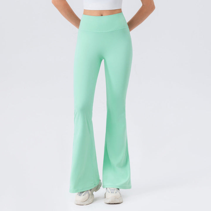 Women’s Stretch Flared Pants with High Waisted Waistband