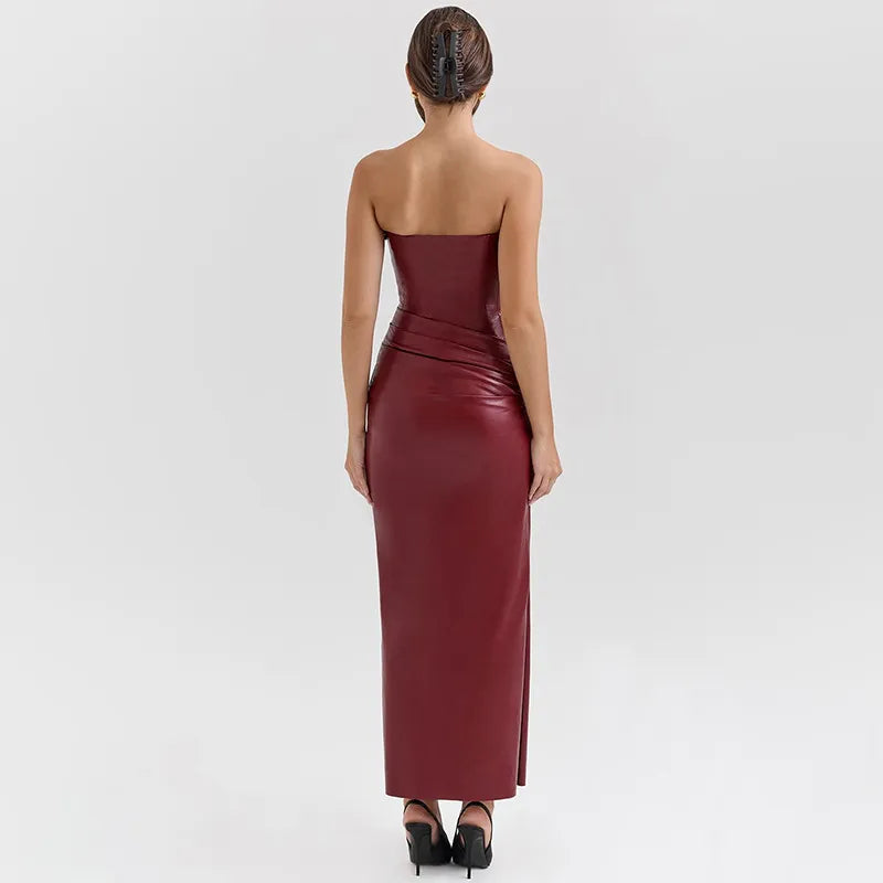 Women’s Strapless Bodycon Evening Dress with Sweetheart Neckline