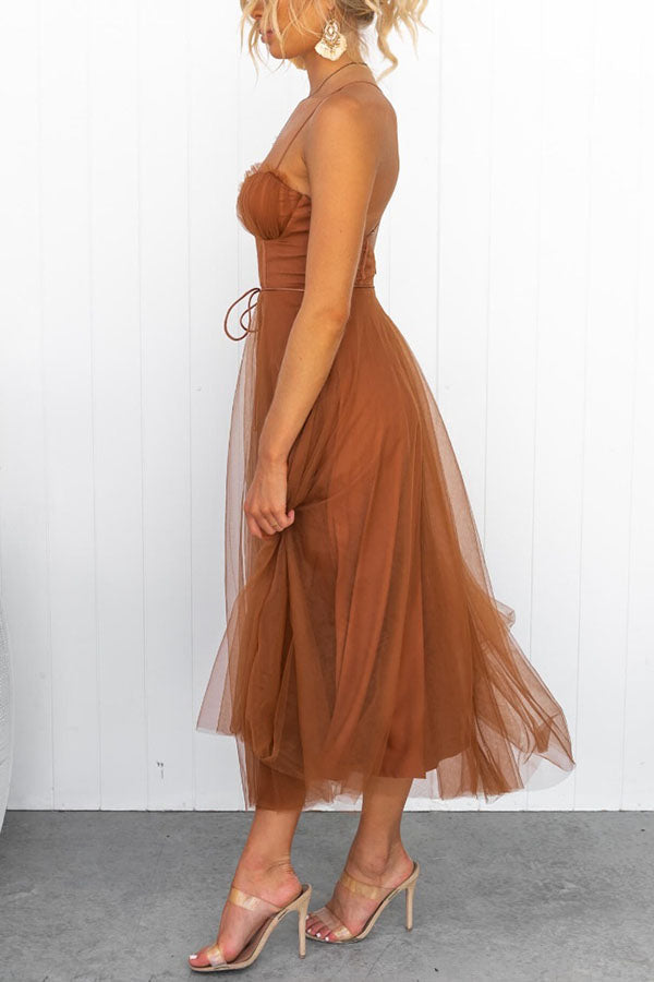 Women’s Sweetheart Corset Midi Dress