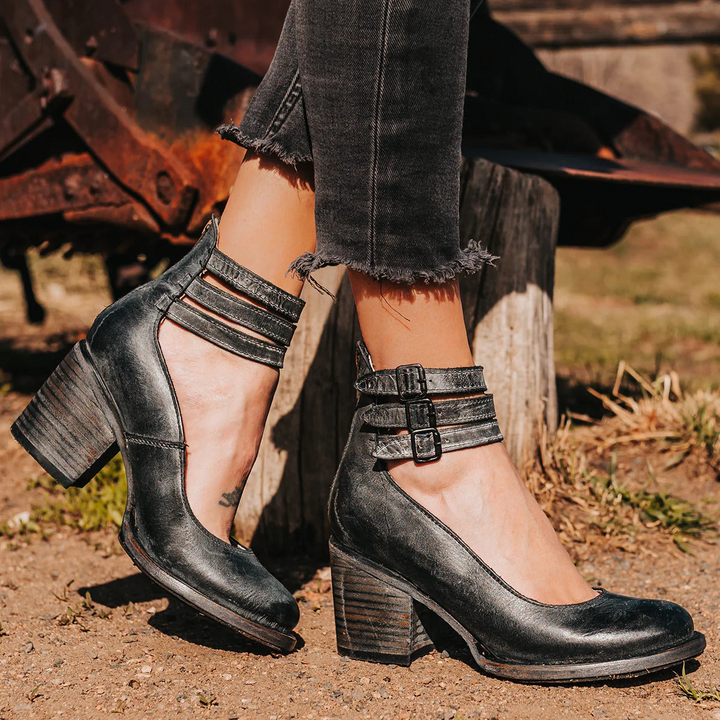 Women’s Double Buckle Heels | Block