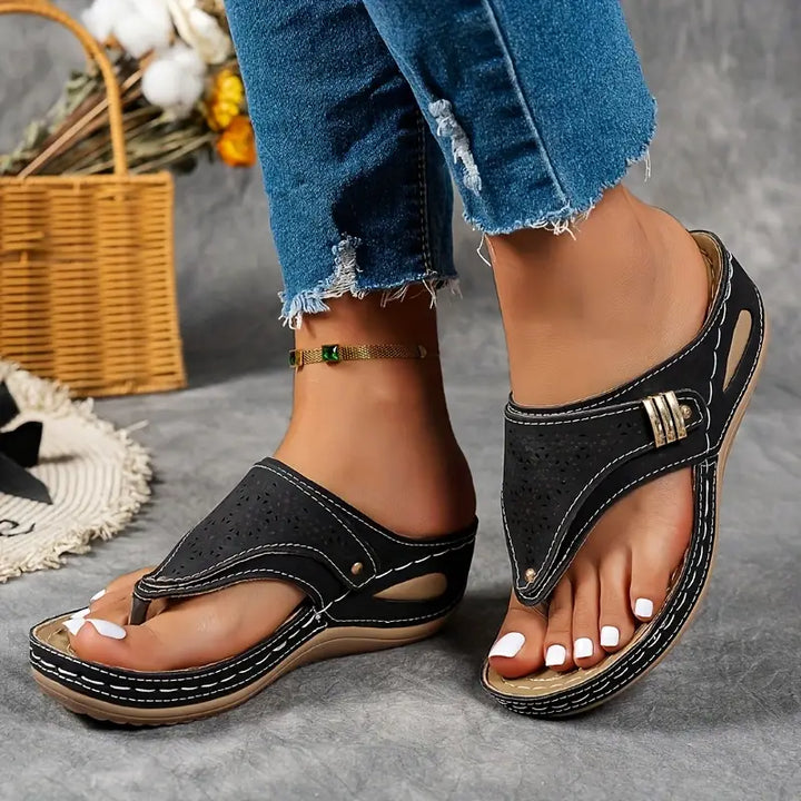 Women’s Slip On Platform Sandals with Open Toe