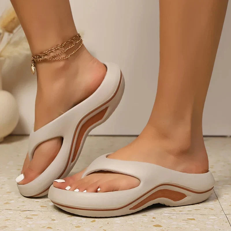 Women’s Platform Slide Sandals with Sculpted Sole