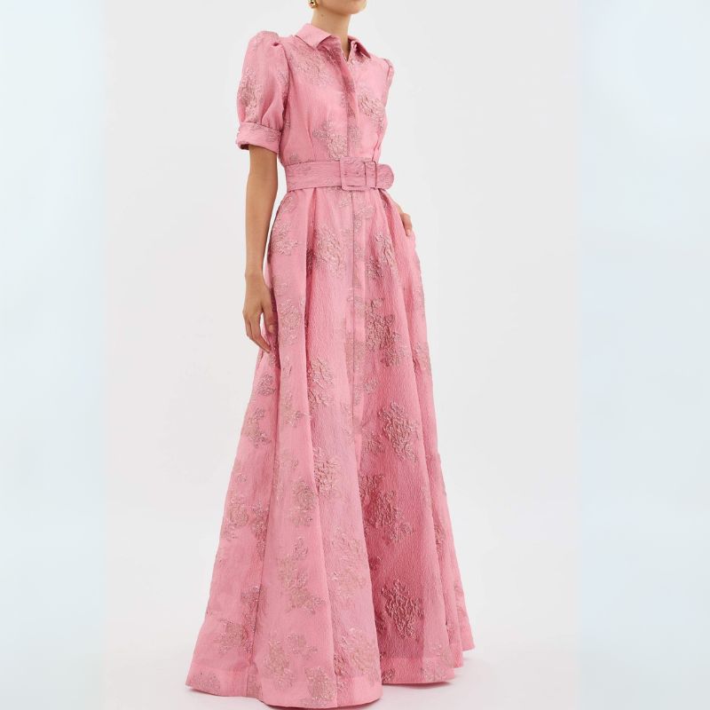 Women’s Floral Maxi Dress with Puff Sleeves