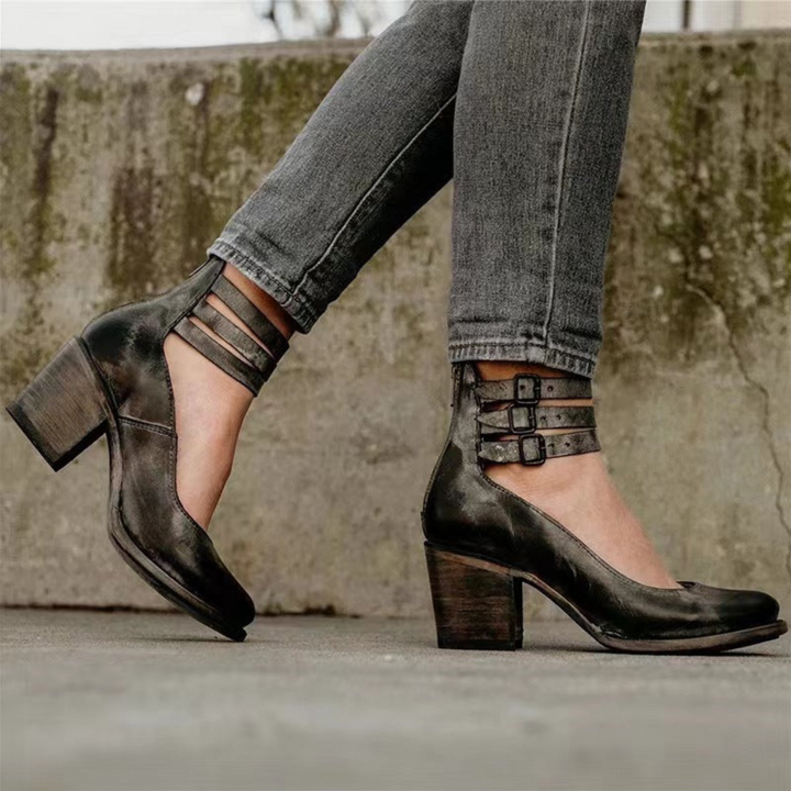 Women’s Double Buckle Heels | Block