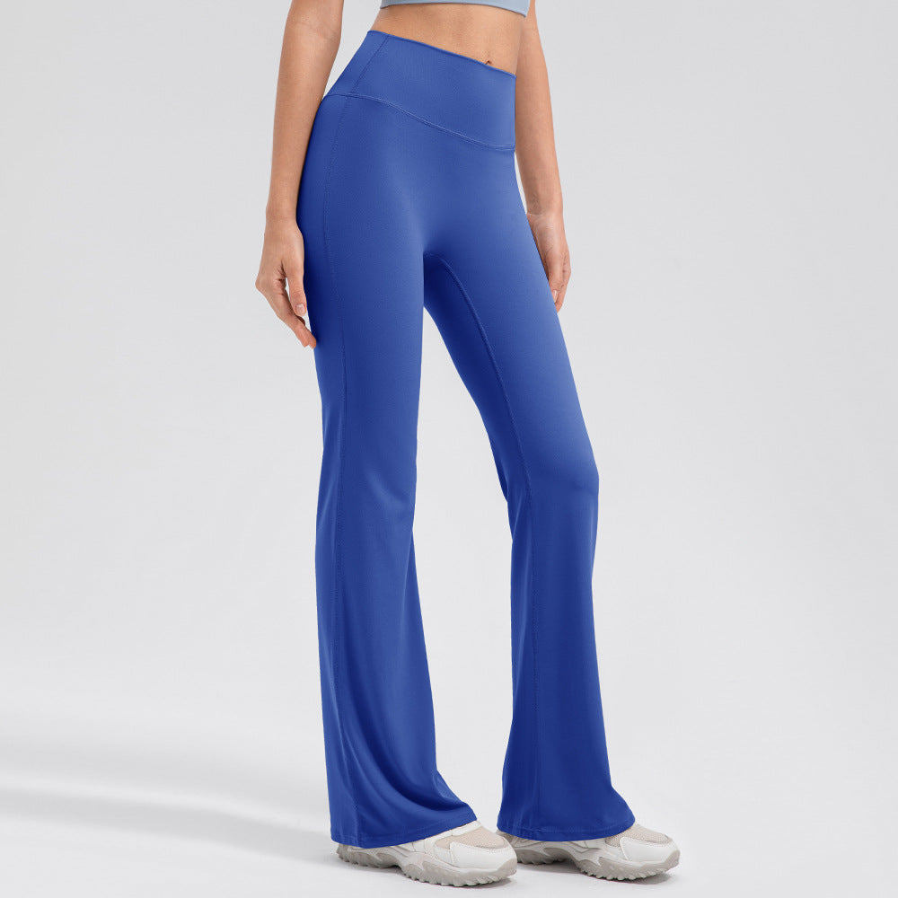 Women’s Stretch Flared Pants with High Waisted Waistband