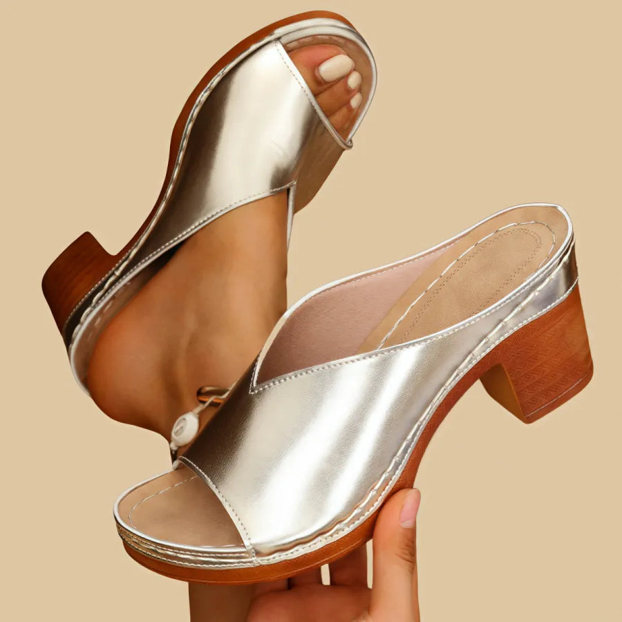 Women’s Block-Heel Slip-On Mules