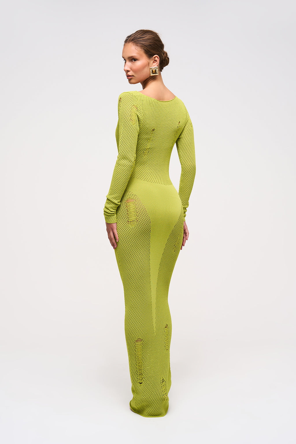 Women’s Reversible Crochet Knit Maxi Dress