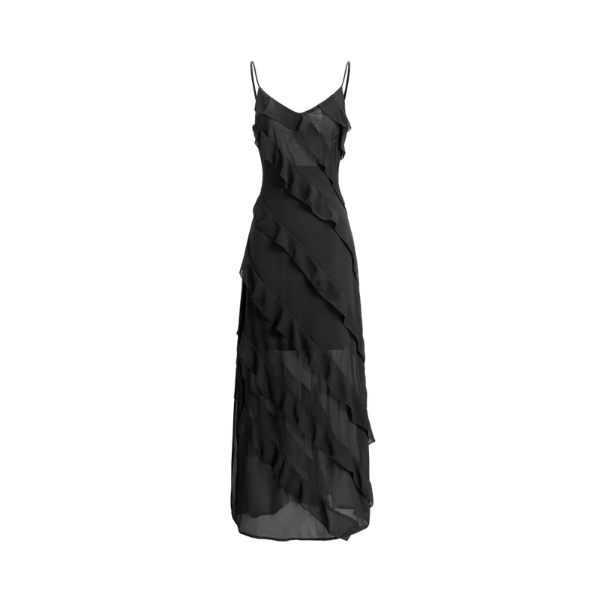 Women’s Ruffle Maxi Dress with Spaghetti Straps