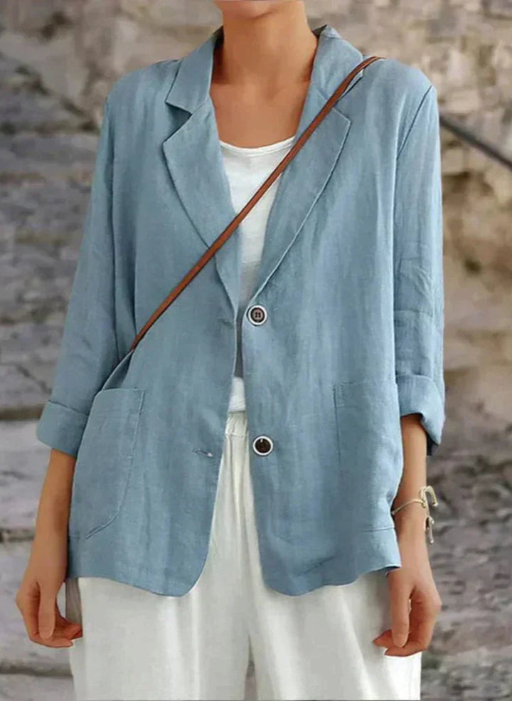 Women’s Rolled Sleeve Blazer with Pockets