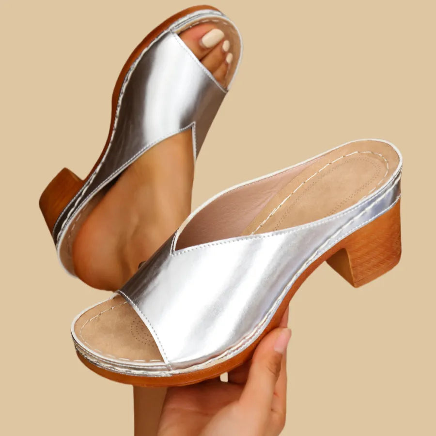 Women’s Block-Heel Slip-On Mules