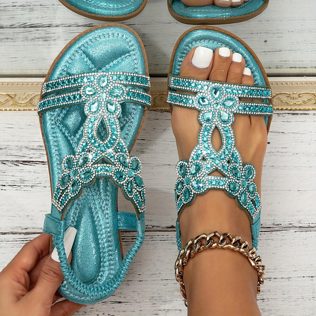 Women’s Beaded T-Strap Sandals