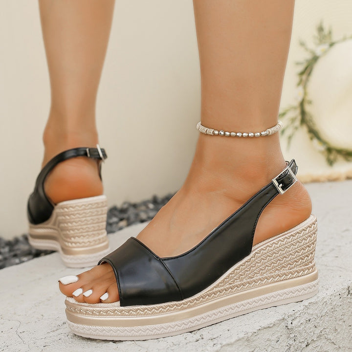 Women’s Espadrille Wedge Sandals with Slingback Strap