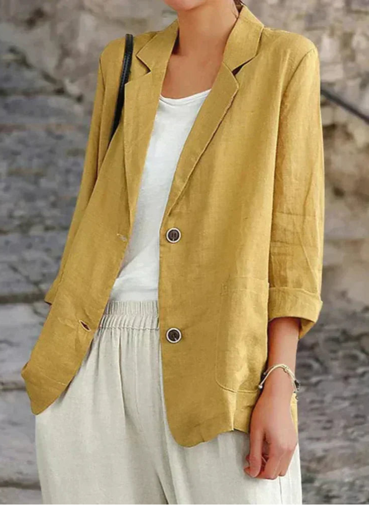 Women’s Rolled Sleeve Blazer with Pockets