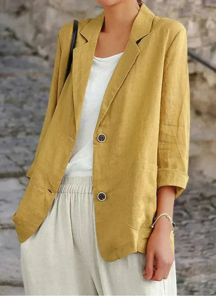 Women’s Rolled Sleeve Blazer with Pockets