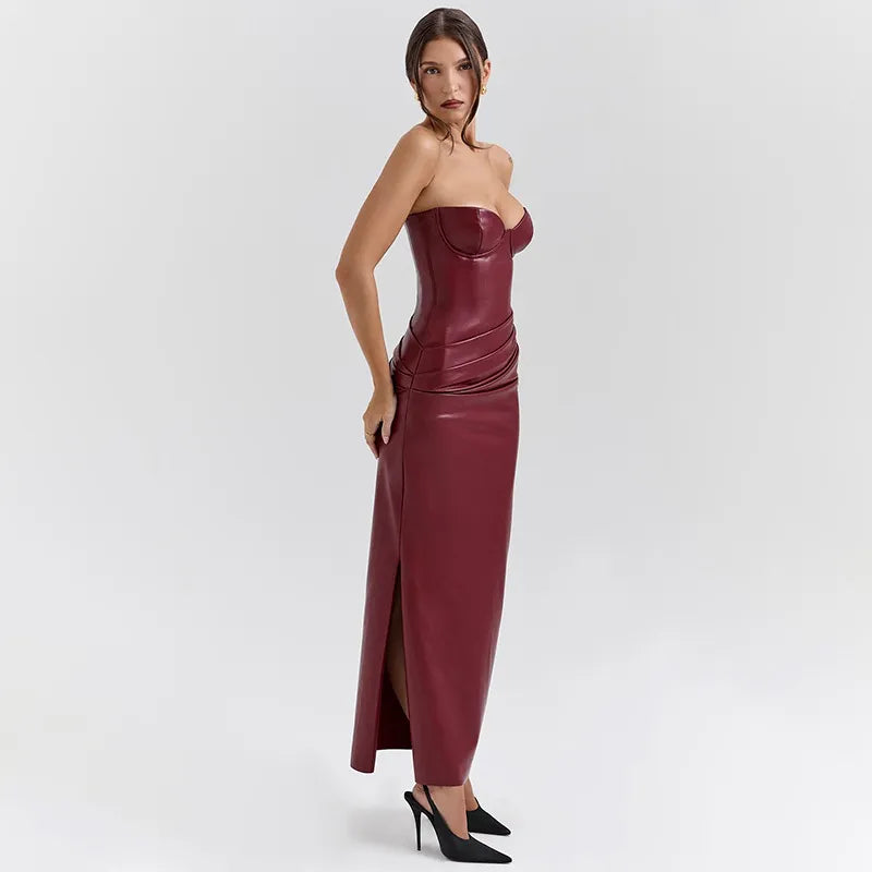 Women’s Strapless Bodycon Evening Dress with Sweetheart Neckline