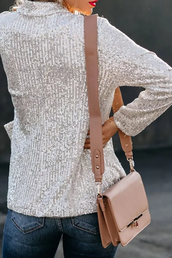 Women’s Sequin Open Blazer