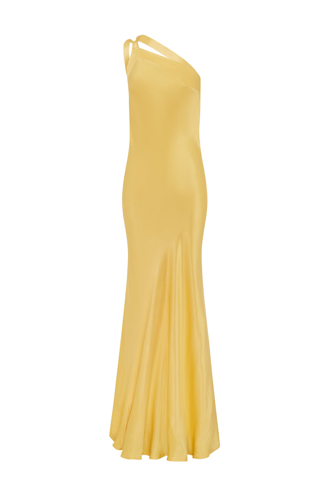 Women’s Asymmetric One-Shoulder Satin Maxi Gown with Open Back