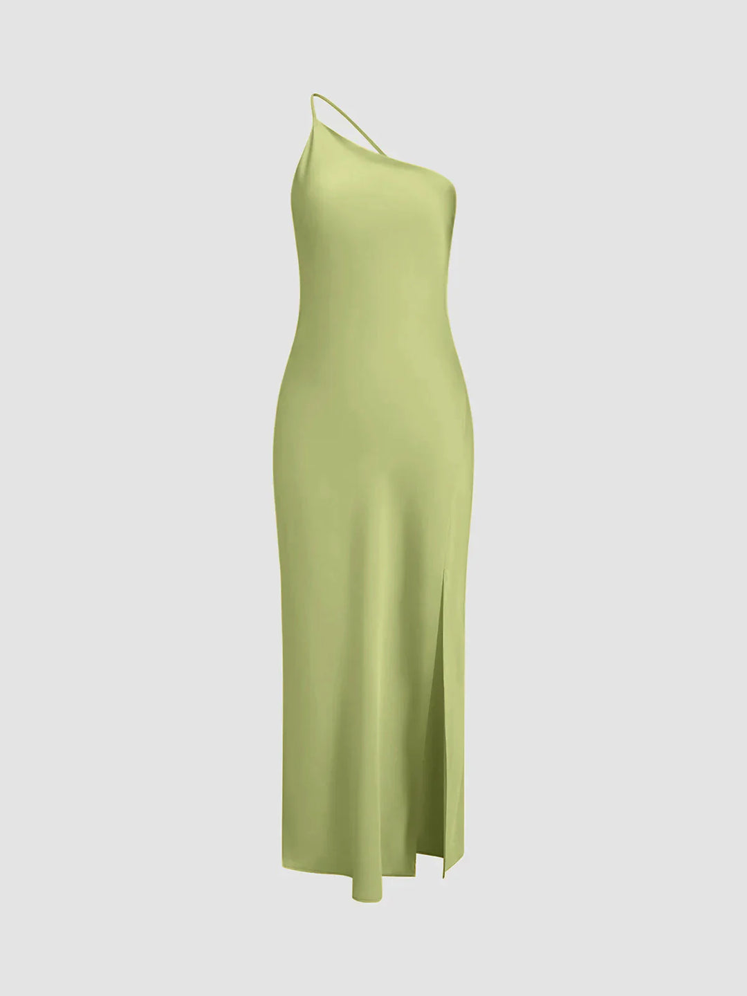 Women’s Backless Satin Maxi Dress with Side Slit