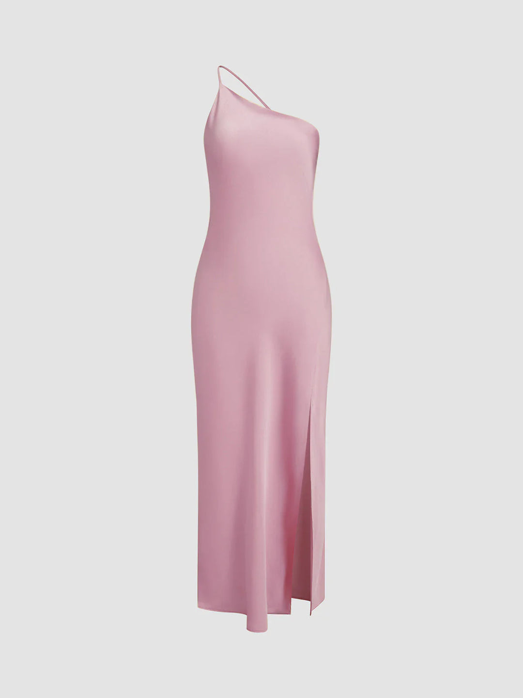 Women’s Backless Satin Maxi Dress with Side Slit