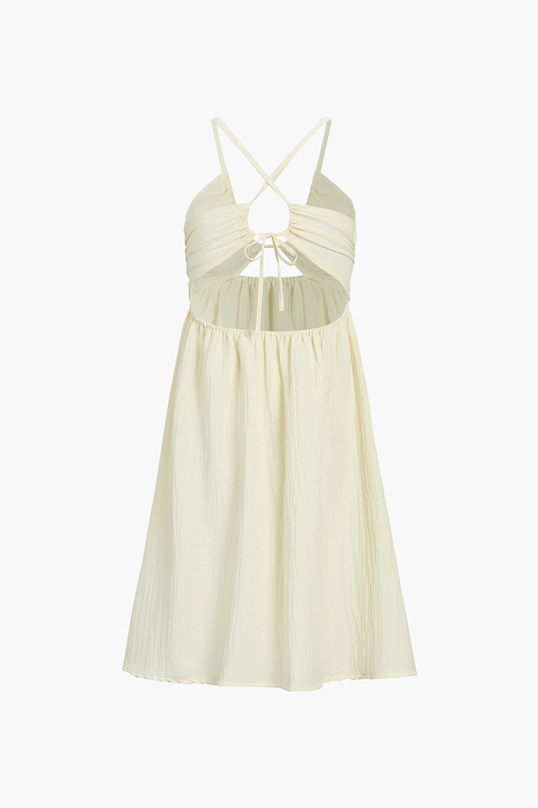 Women’s Twist-Front Cutout Backless Midi Dress with Side Split