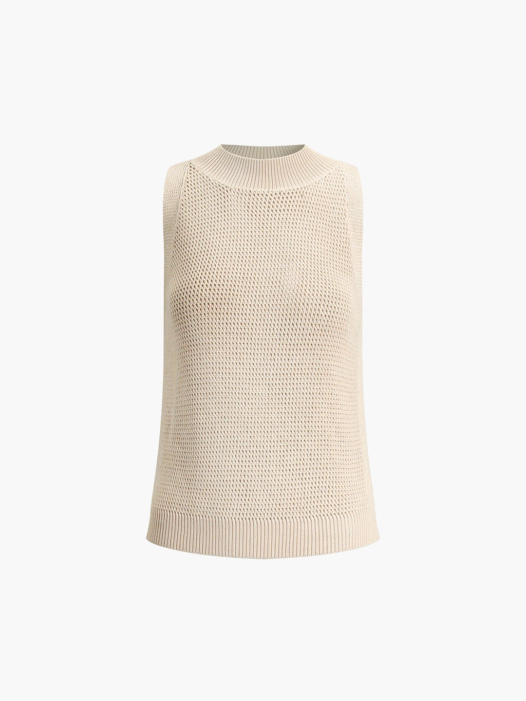 Women’s Open-Knit Sleeveless Textured Tank Top